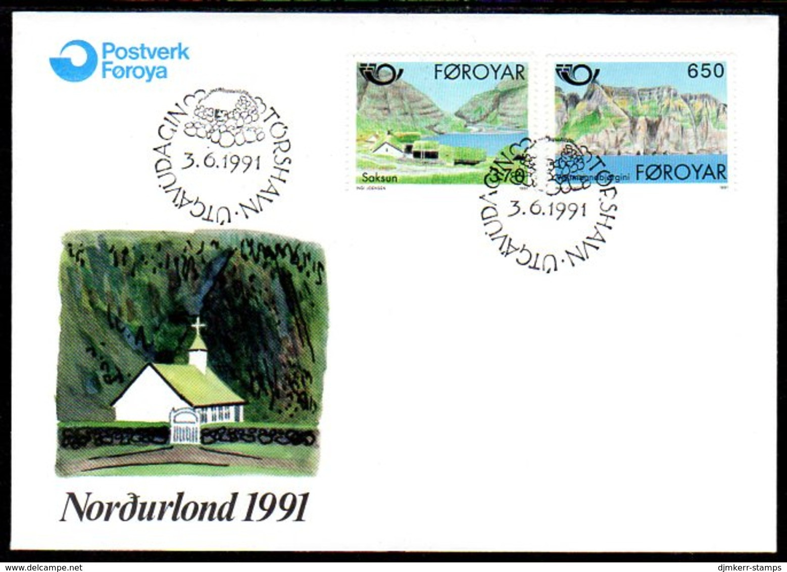FAROE IS. 1991 Nordic Countries: Tourism On FDC.  Michel 219-20 - Faroe Islands