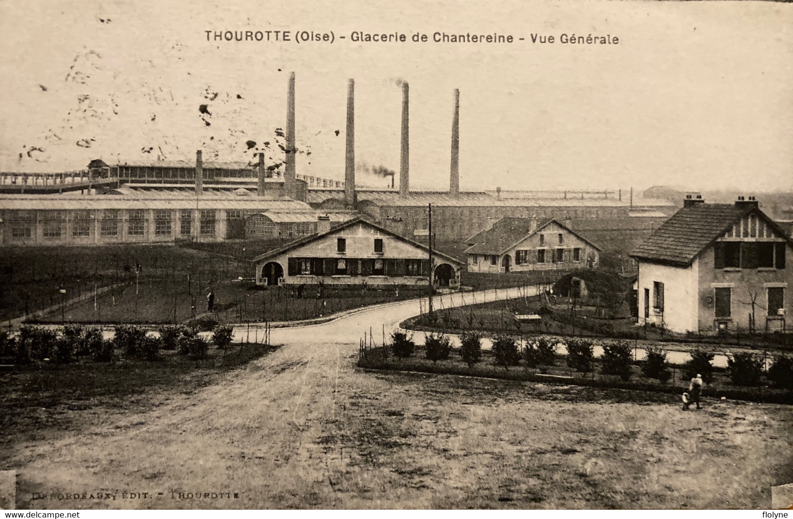 Thourotte - Glacerie De Chantereine - Vue Générale - Usine Glacier Industrie Cheminée - Thourotte