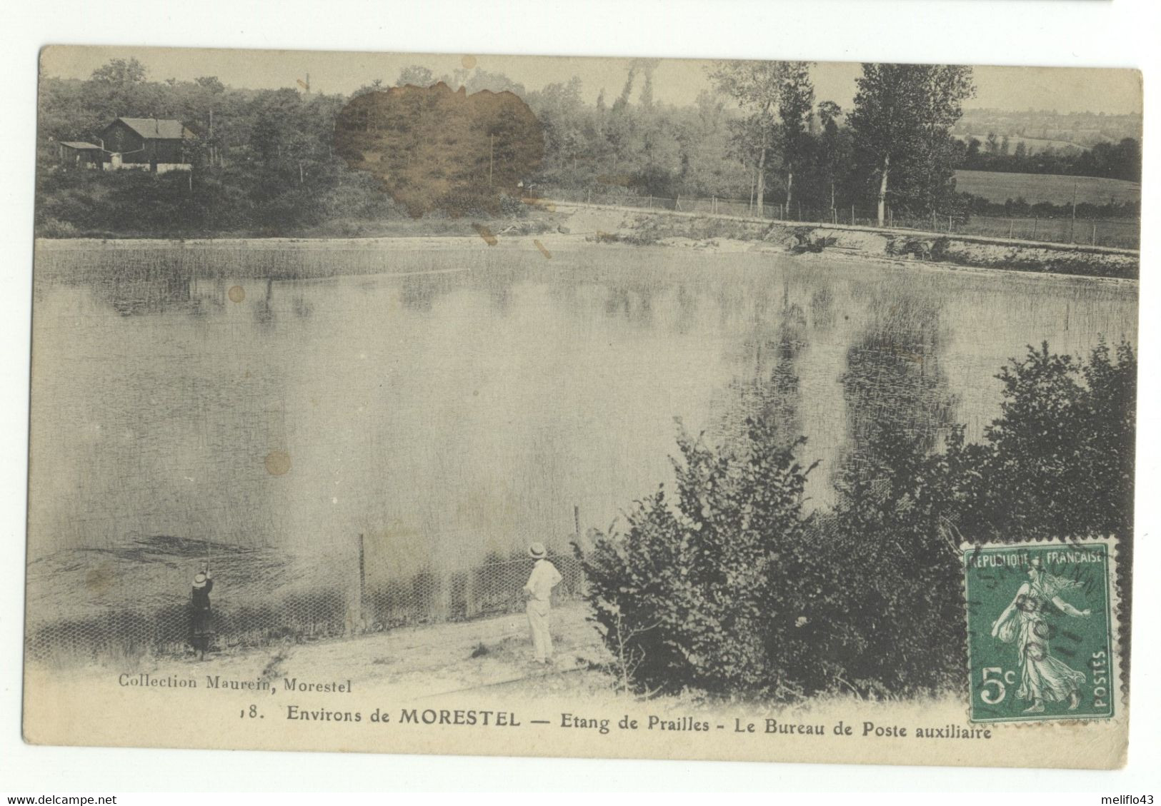 38/ CPA - Environs De Morestel - Etang De Prailles - Le Bureau De Poste Auxiliaire - Morestel