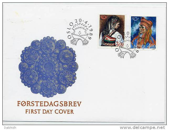 NORWAY 1989 Nordic Countries: Costumes Set On FDC.  Michel 1017-18 - FDC