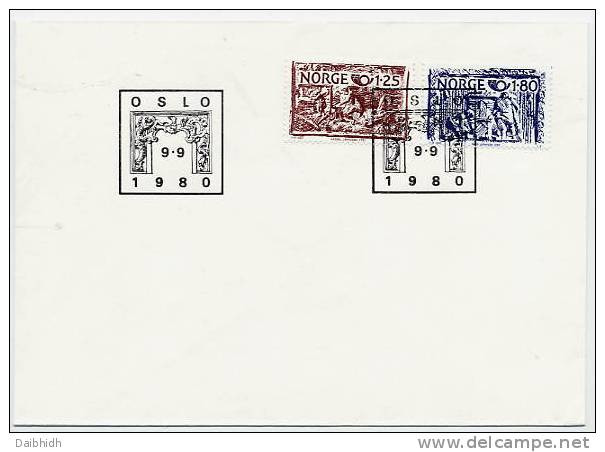 NORWAY 1980 Nordic Countries: Handicrafts Set On FDC.  Michel 821-22 - FDC