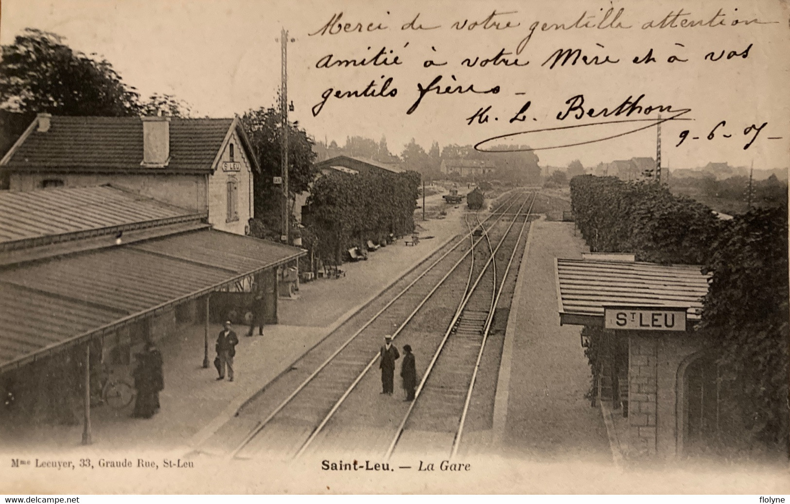 Saint Leu - La Gare De La Commune - La Ligne De Chemin De Fer - Saint Leu La Foret