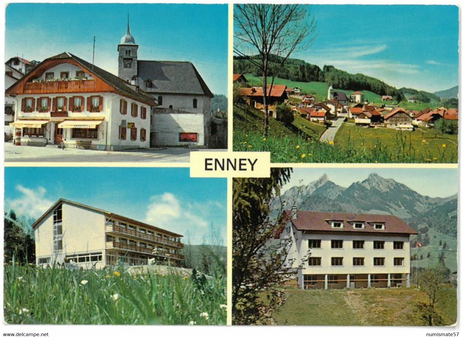 CP ENNEY - Village D'Enney En Gruyère Et Ses Trois Colonies - Ed. Gilbert Fleury N°1079 - Enney