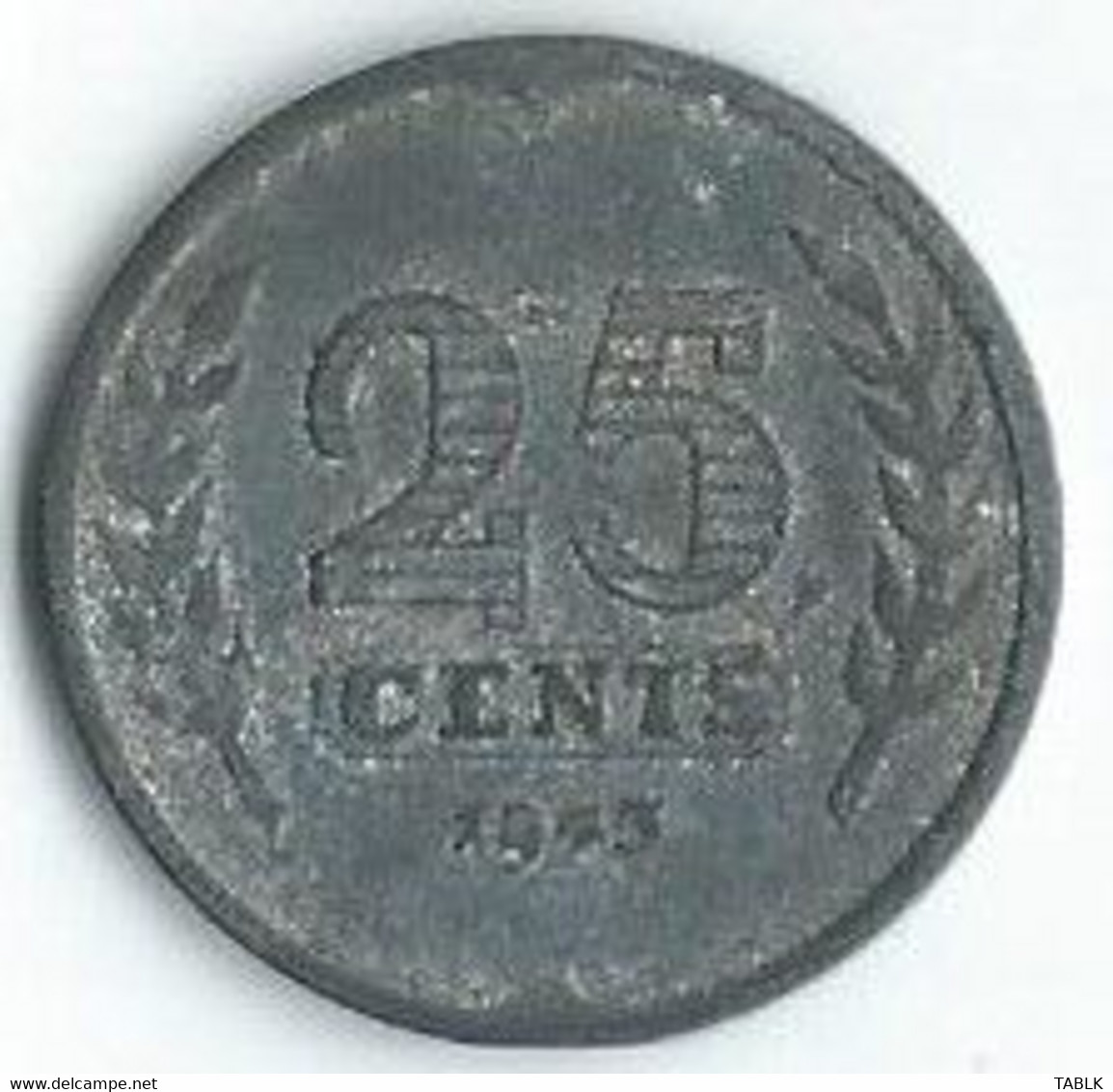 M536 - NEDERLAND - THE NETHERLANDS - 25 CENTS 1943 - 25 Cent