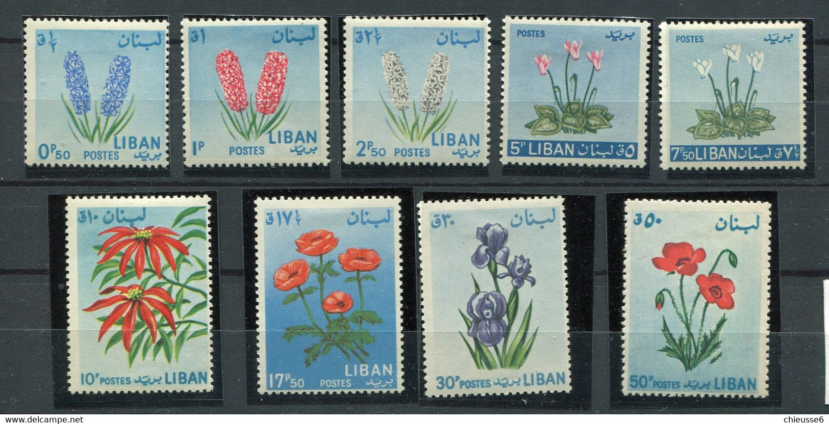 Liban **  N° 236 à 244 - Fleurs - Liban