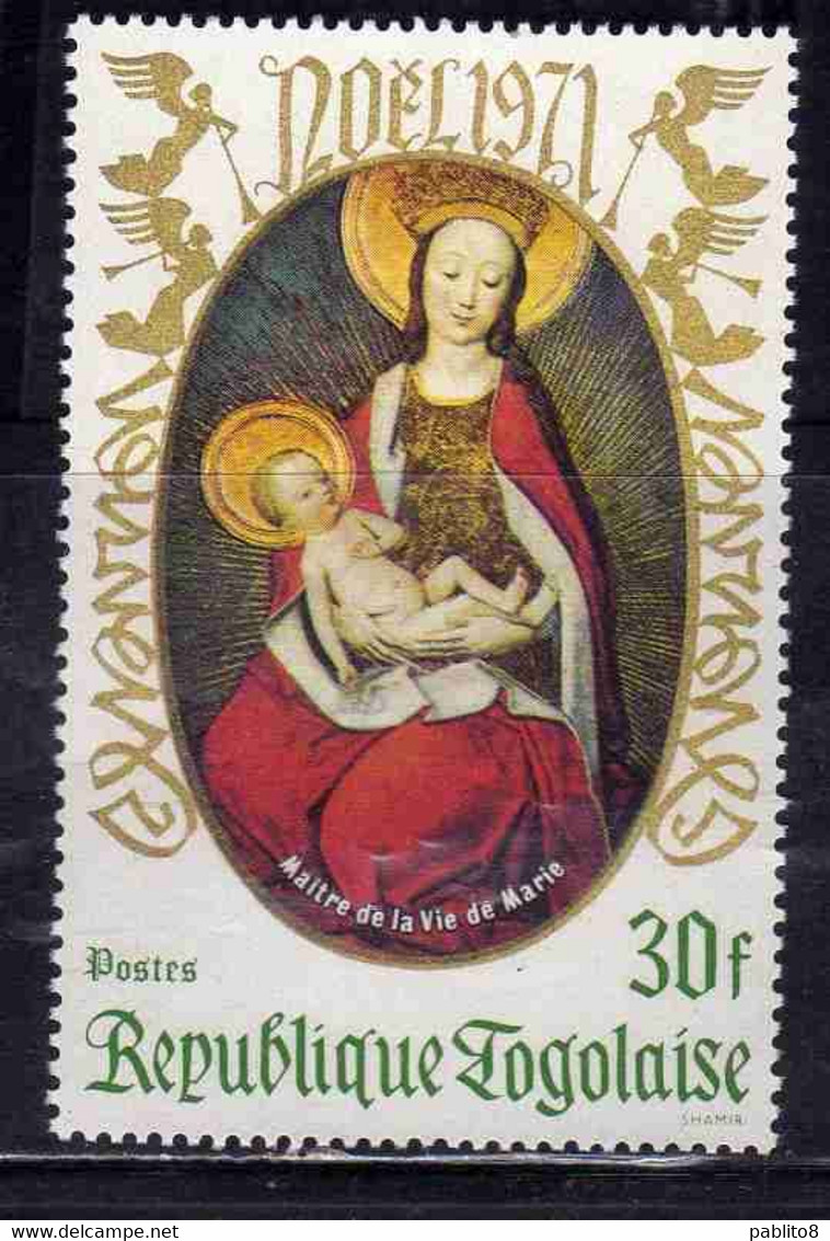 TOGO REPUBLIQUE TOGOLAISE 1971 CHRISTMAS NOEL NATALE WEIHNACHTEN NAVIDAD VIRGIN AND CHILD 30fr MNH - Togo (1960-...)