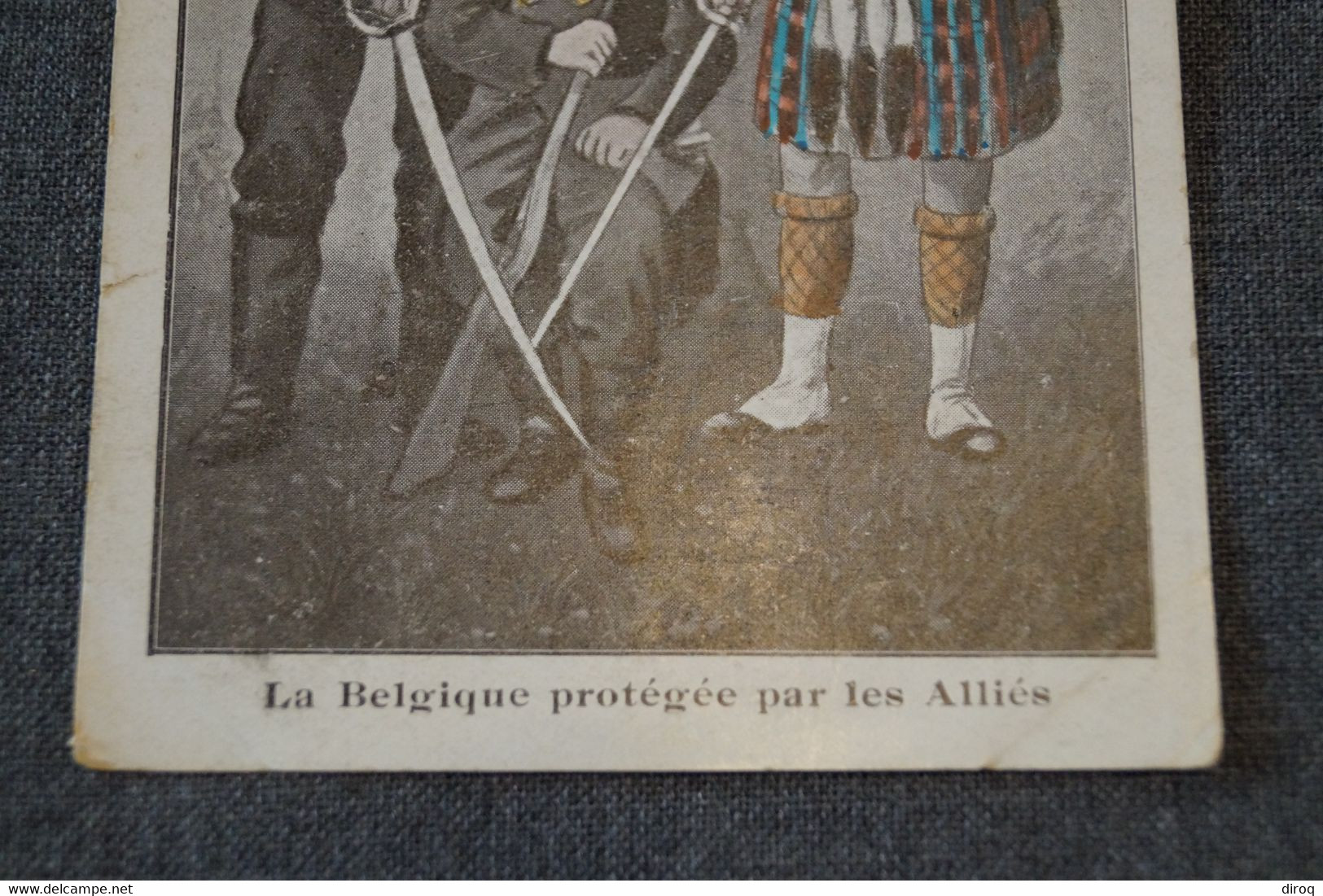 Belle Carte Ancienne Militaria,la Belgique Protégée Par Les Alliés - War 1914-18