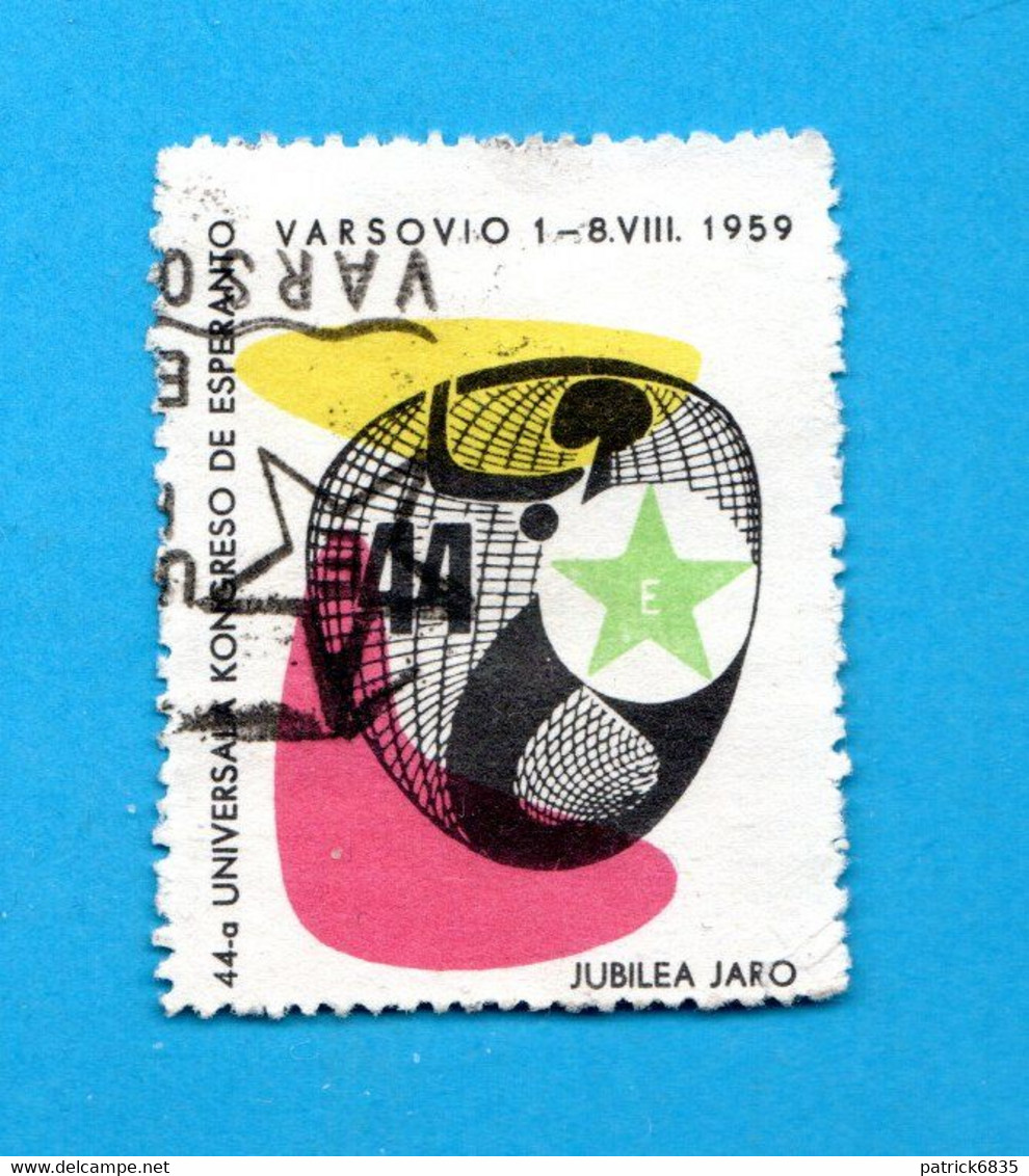 (Us5) POLONIA  °- 1959 - VARSAVIA - 44° Congreso Universala De Esperanto  Used.  Come Scansione. - Varietà E Curiosità