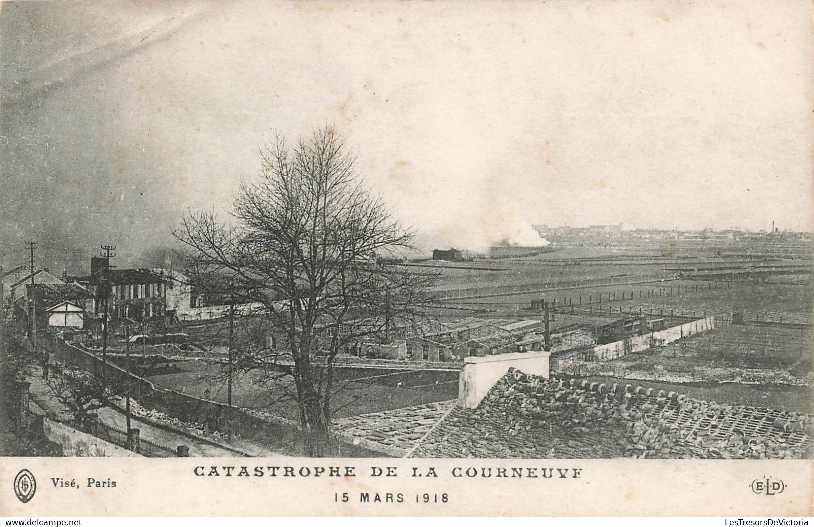 CPA Catastrophe De La Courneuve - Explosion De L' Usine De Grenades En 1918 - E L D - Katastrophen