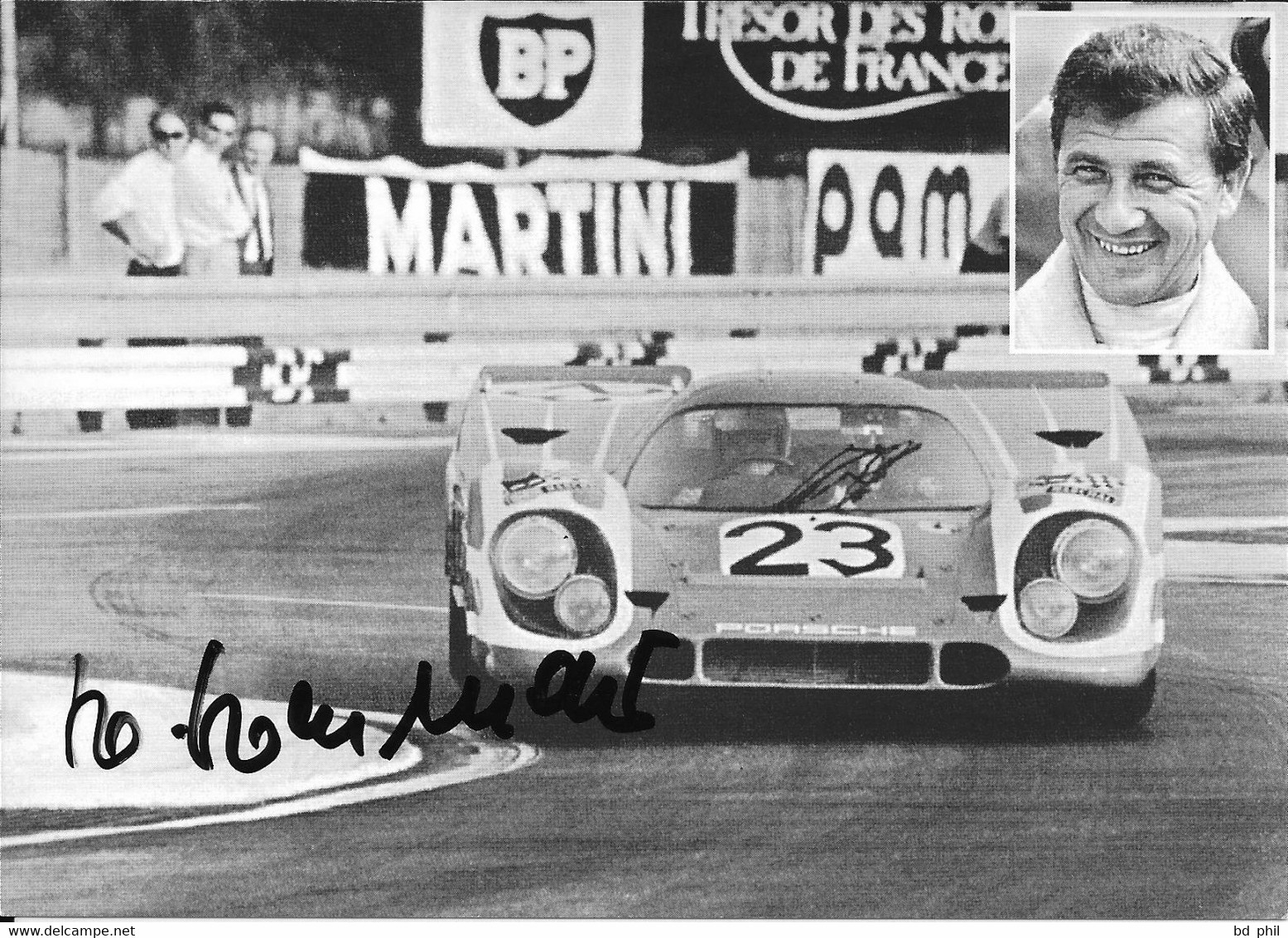 Photo Dédicacée Porsche 917 Le Mans 1970 Hans Herrmann - Authographs