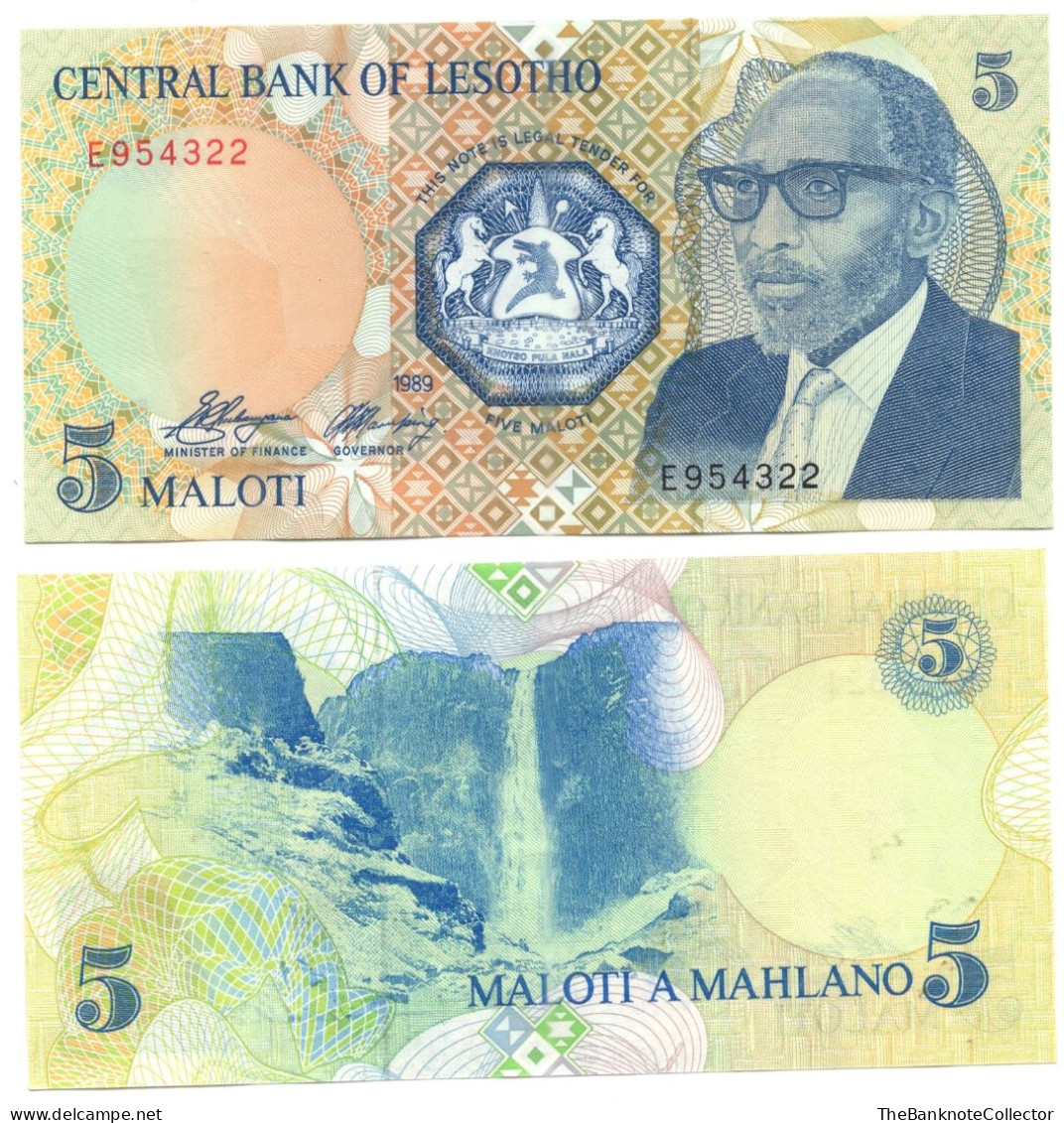 LESOTHO 5 Maloti 1989 P-10 UNC - Lesoto