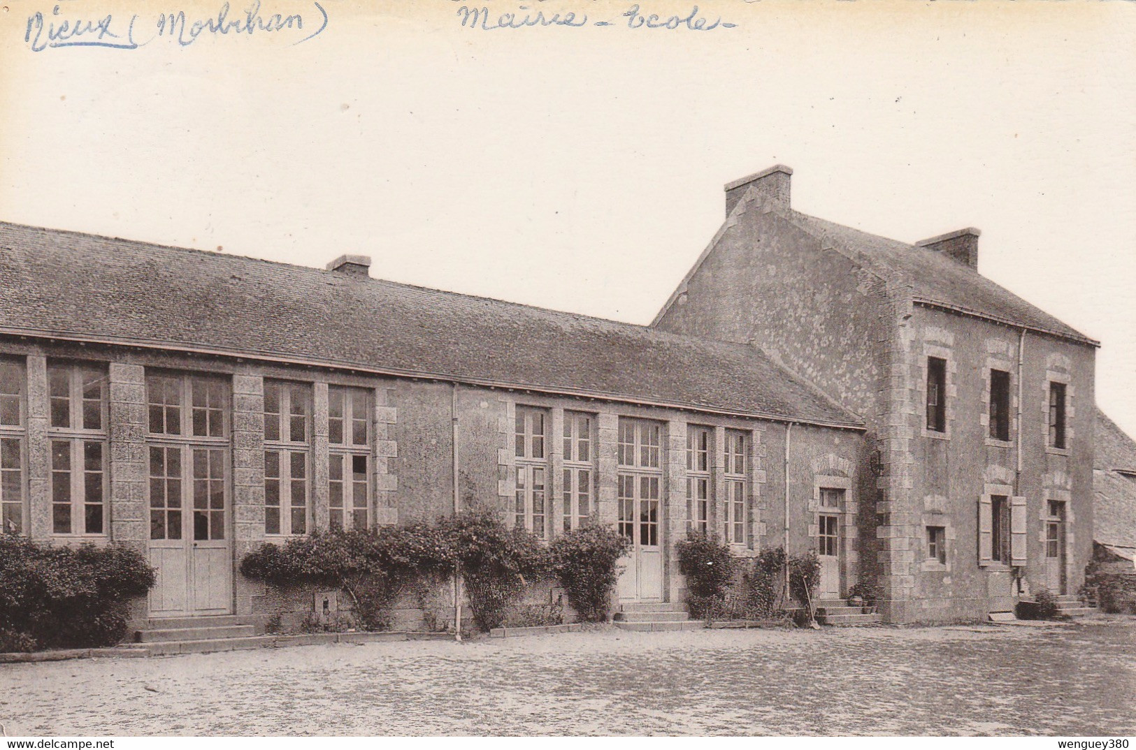 56 RIEUX   ALLAIRE.   REDON     Mairie Ecole   TB  PLAN    1956.      RARE - Allaire