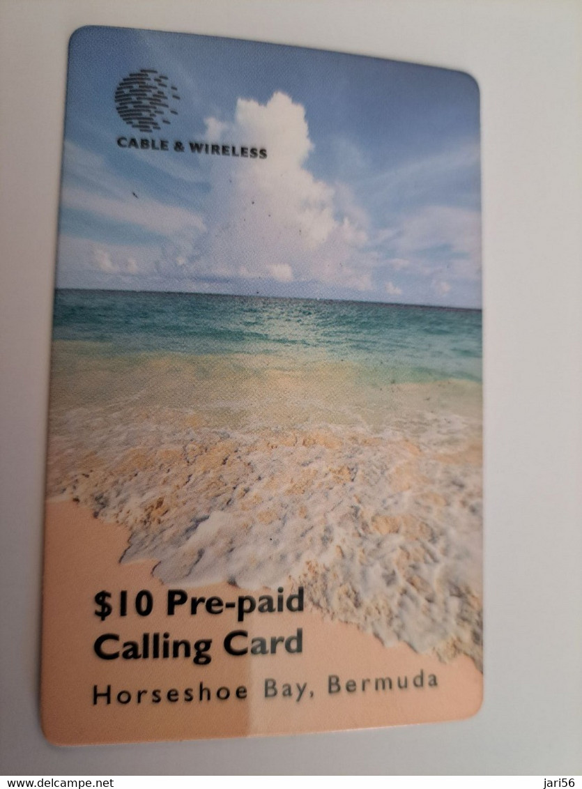 BERMUDA  $10,-  C&W  BERMUDA     HORSESHOE BAY    PREPAID CARD  Fine USED  **11254** - Bermudas