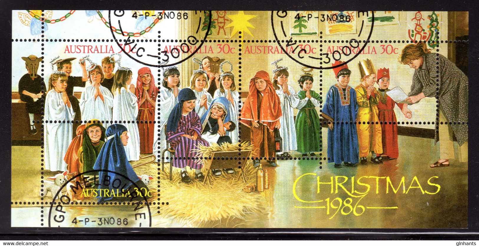 AUSTRALIA - 1986 CHRISTMAS MS FINE USED SG MS1043 - Usati