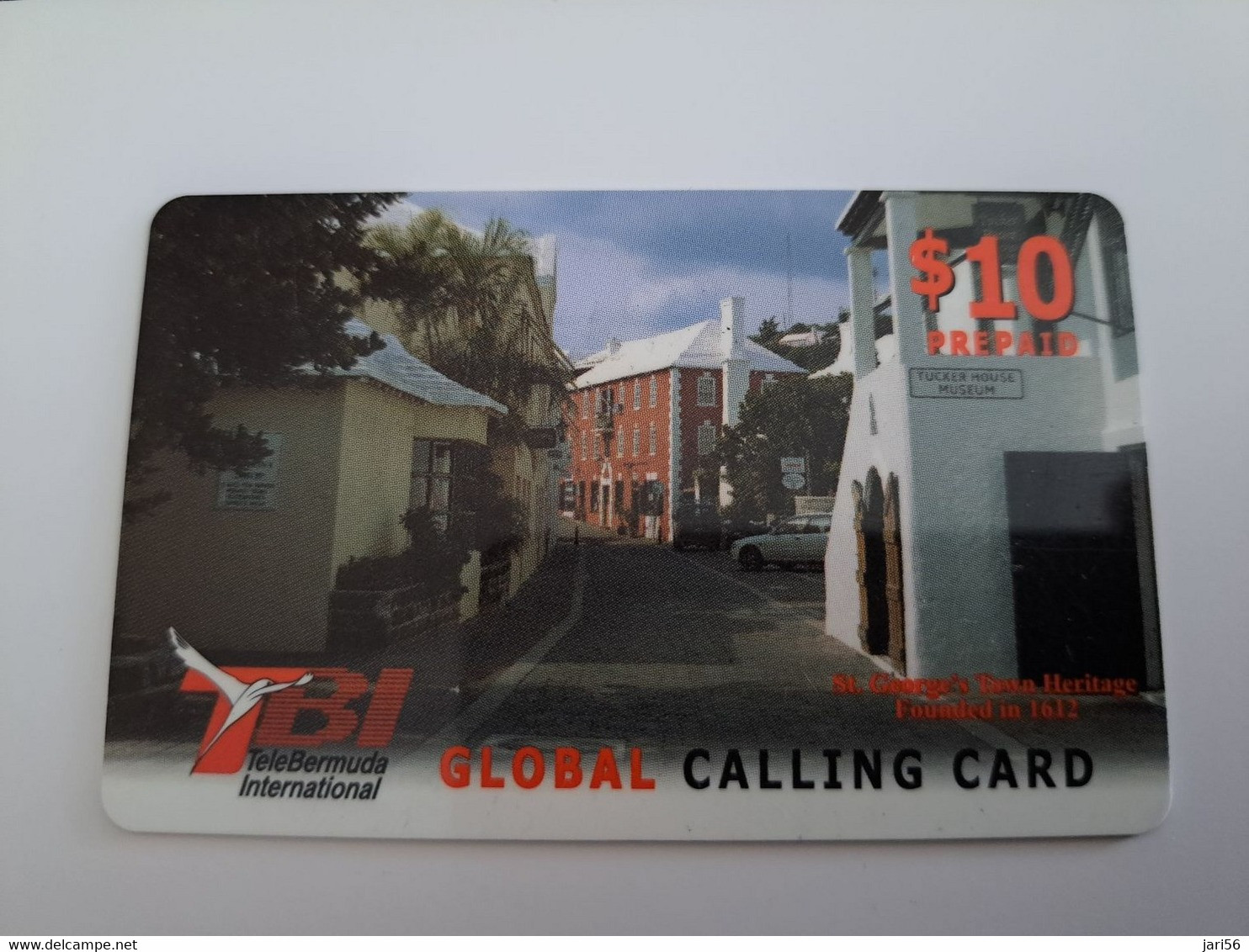 BERMUDA  $ 10,- TBI   / THICK CARD / SREET SCENE HAMILTON /   PREPAID CARD  Fine USED  **11277** - Bermudes