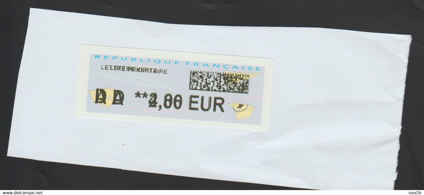 Vignette Affranchissement  . Double Impréssion . AA , DD. Prioritaire , Verte ,2,86 , 4,00 . - 2000 « Avions En Papier »