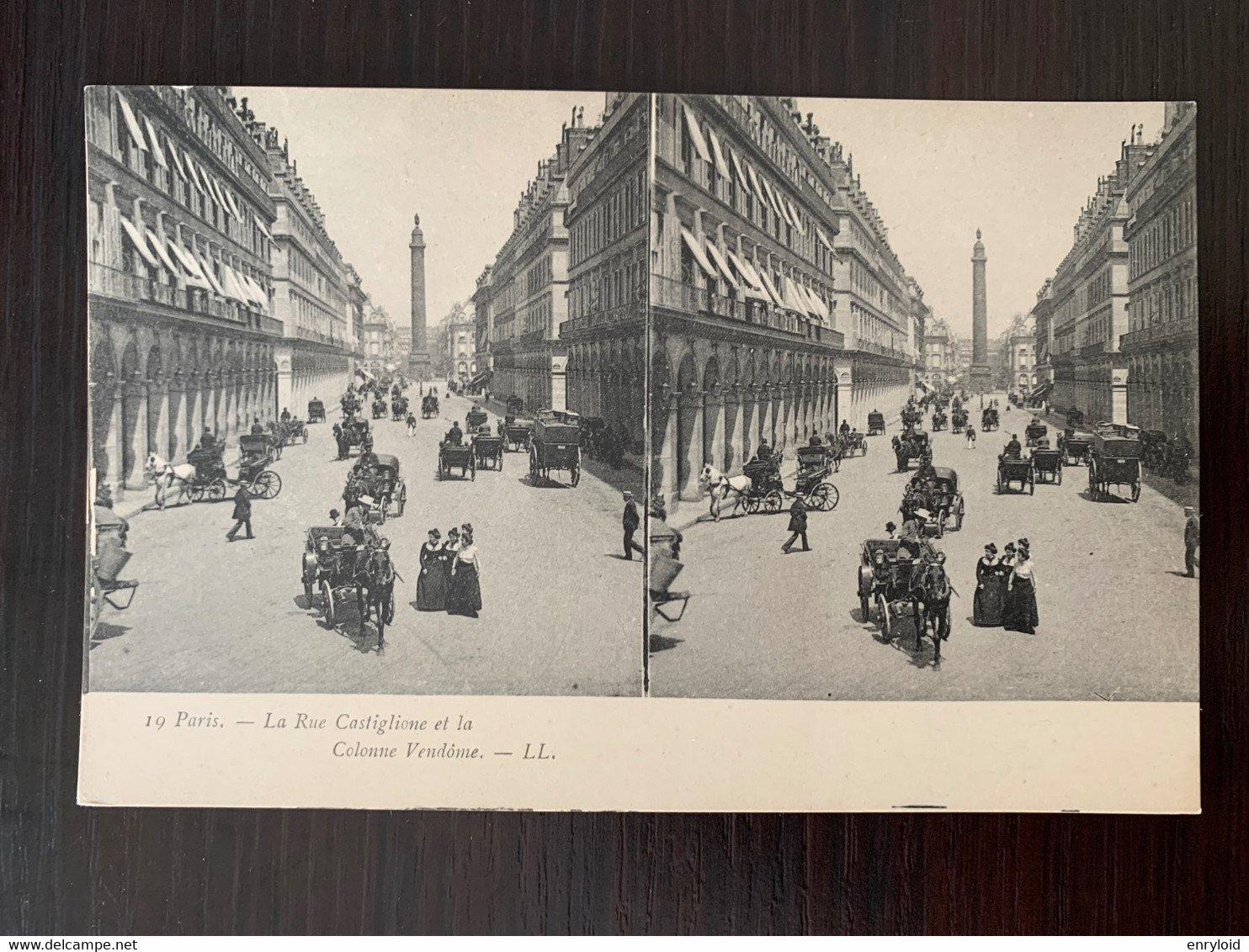 Paris. - La Rue Castiglione Et La Colonne Vendôme. LL. N°19 - Cartes Stéréoscopiques