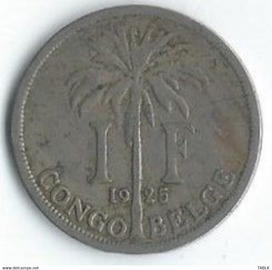 M545 - BELGISCH CONGO - 1 FRANC 1925 - 1910-1934: Albert I