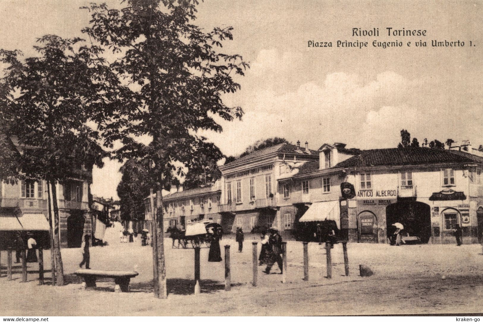 RIVOLI, Torino - Piazza Principe Eugenio E Via Umberto I - Scritta - #087 - Rivoli