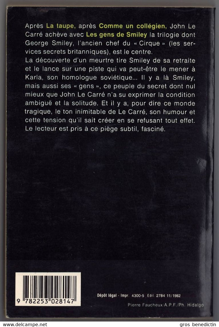 Espionnage - John Le Carré - "Les Gens De Smiley" - 1982 - Le Livre De Poche - Le Livre De Poche