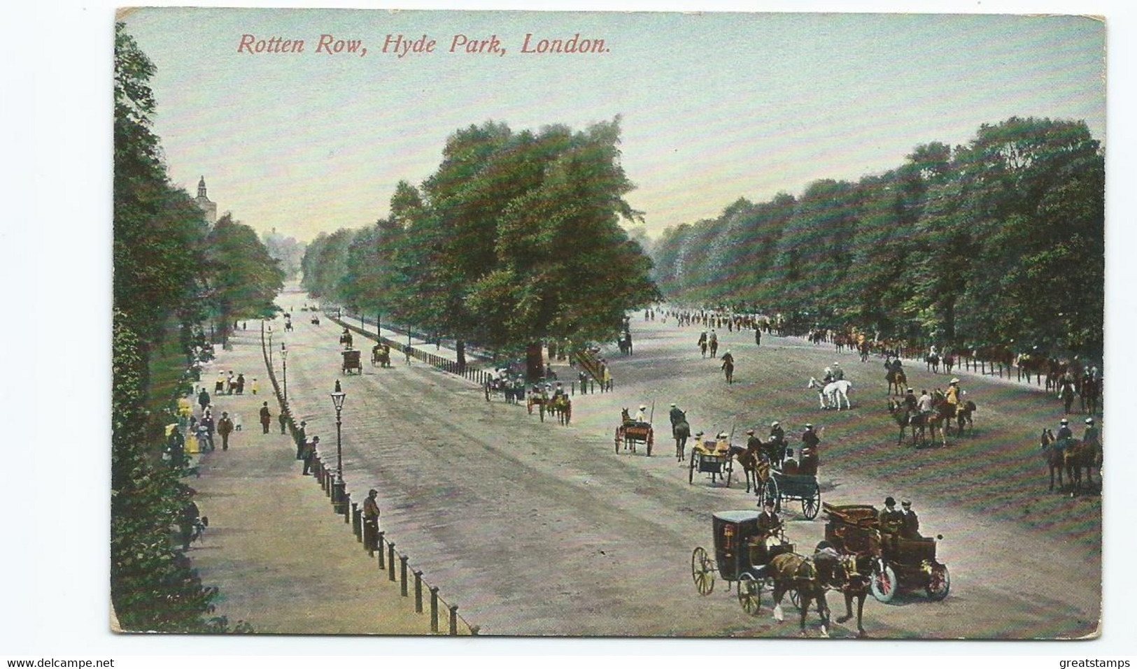 London Postcard Rotten Row Hyde Park Unused - Hyde Park