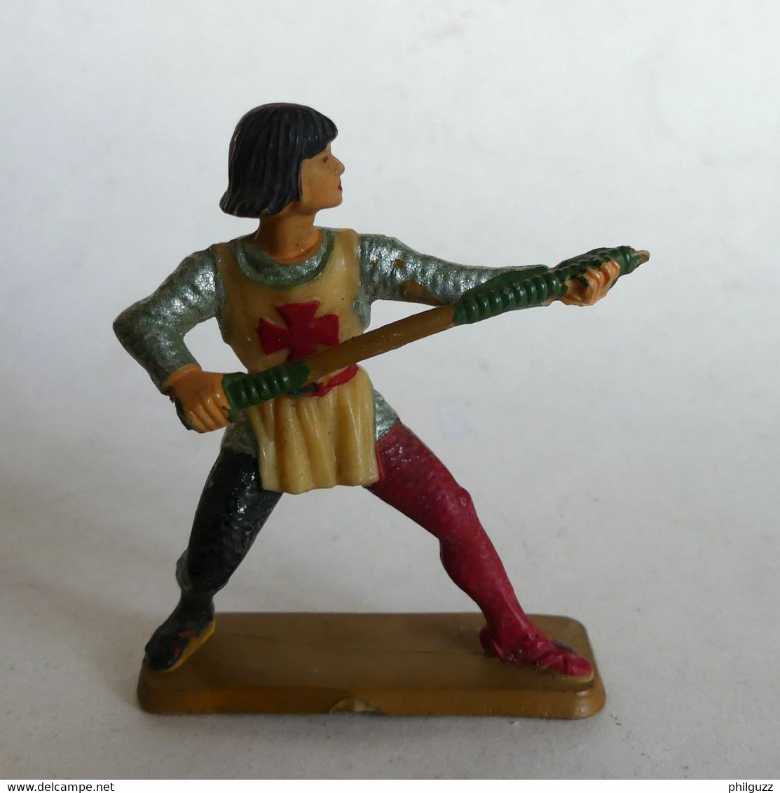 FIGURINE STARLUX SOLDAT MEDIEVAL CHEVALIER  FIGURINE STARLUX Série Luxe Ivoirine 1958 6008 HALBARDIER - Starlux