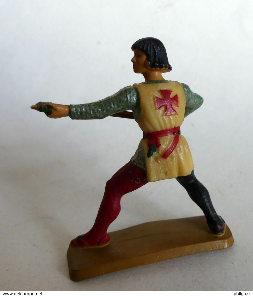 FIGURINE STARLUX SOLDAT MEDIEVAL CHEVALIER  FIGURINE STARLUX Série Luxe Ivoirine 1958 6008 HALBARDIER - Starlux