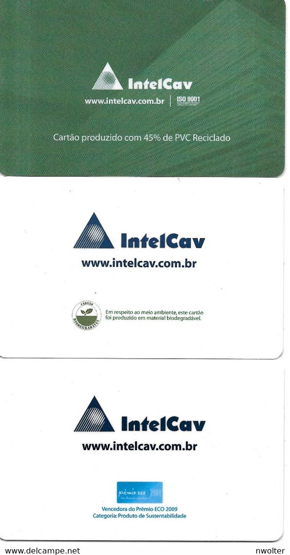 @+ Lot De 3 Cartes Démonstration Intelcav - Brazil - Ausstellungskarten