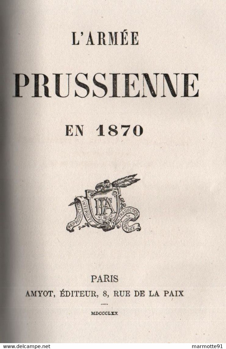 M. DE BISMARCK   PAR L. BAMBERGER 1868  + L ARMEE PRUSSIENNE  PAR ???  1870 - Français