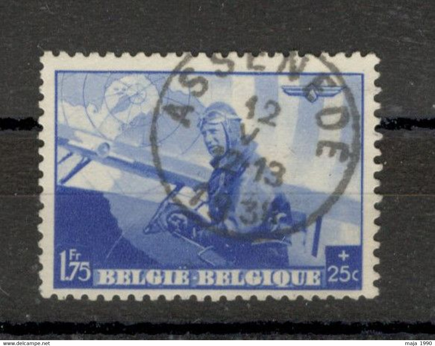 BELGIUM USED AIRMAIL STAMP - Mi.No. 469 - 1938. - 1929-1941 Big Montenez