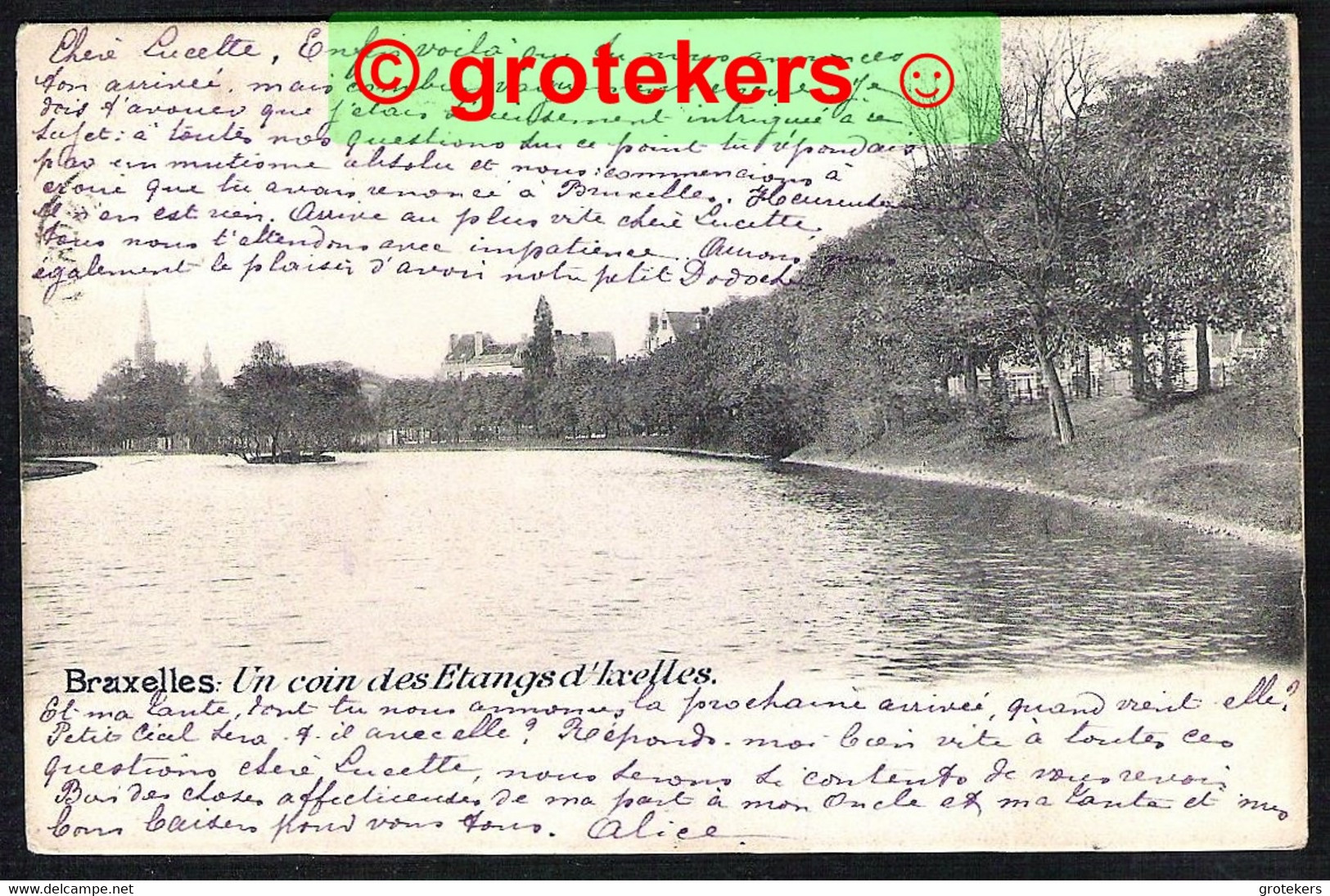 BRUXELLES Un Coin Des Etangs D’Ixelles 1902 - Elsene - Ixelles