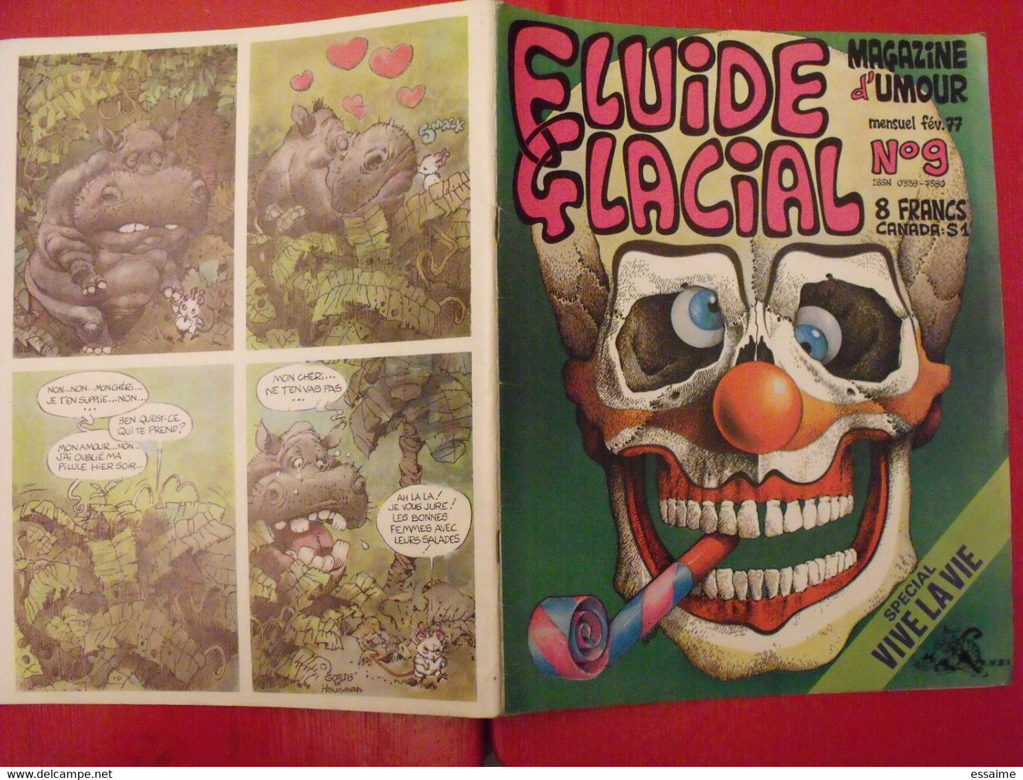 4 Fluide Glacial de 1976-79. n° 6,9,10,37.. Gotlib solé franquin binet boucq léandri goossens alexis