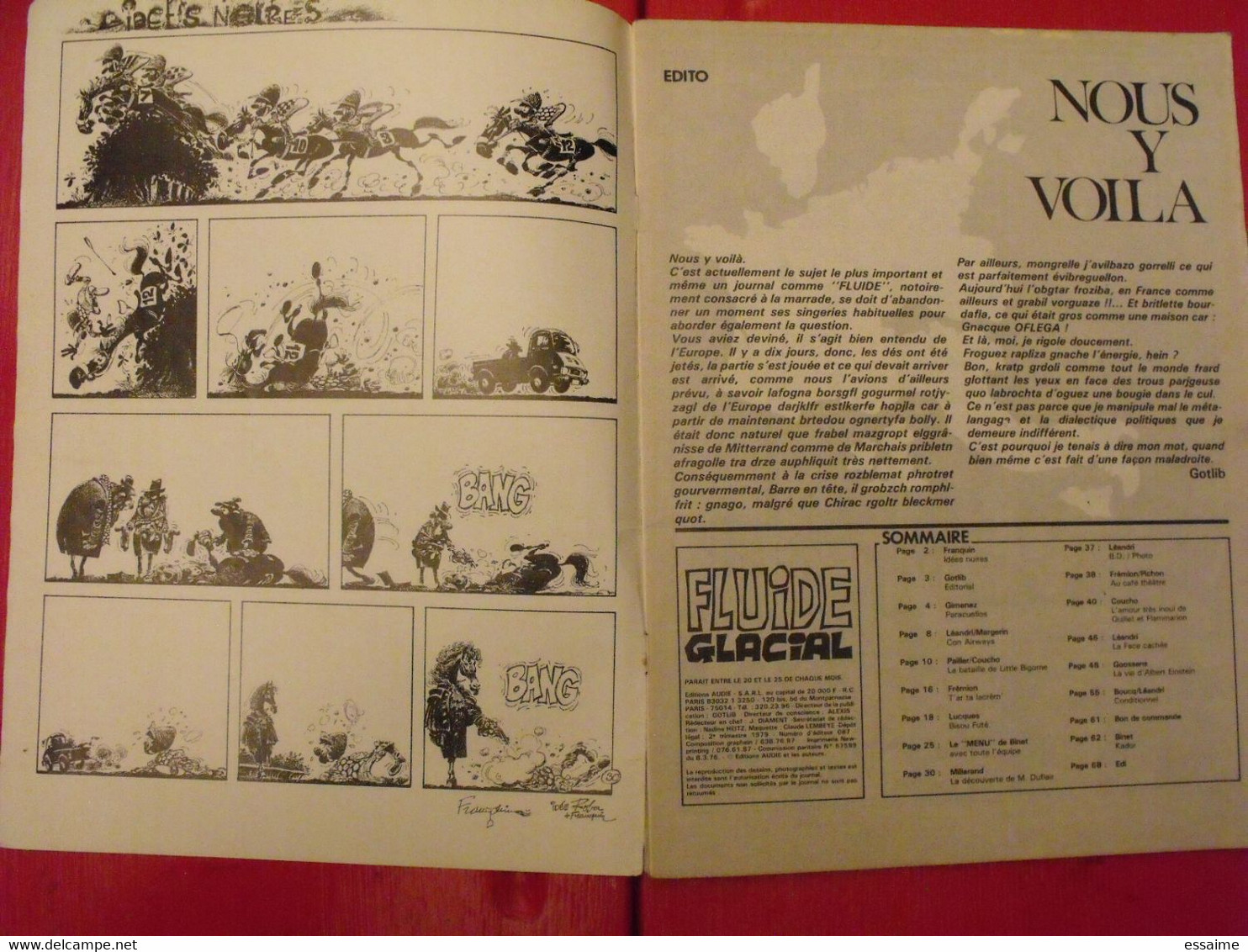 4 Fluide Glacial de 1976-79. n° 6,9,10,37.. Gotlib solé franquin binet boucq léandri goossens alexis