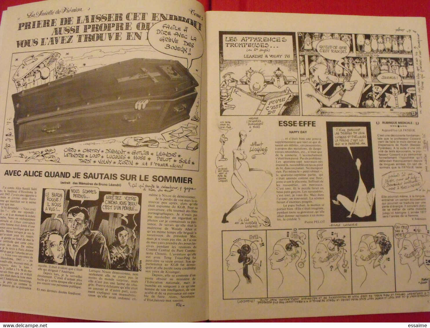 4 Fluide Glacial de 1976-79. n° 6,9,10,37.. Gotlib solé franquin binet boucq léandri goossens alexis