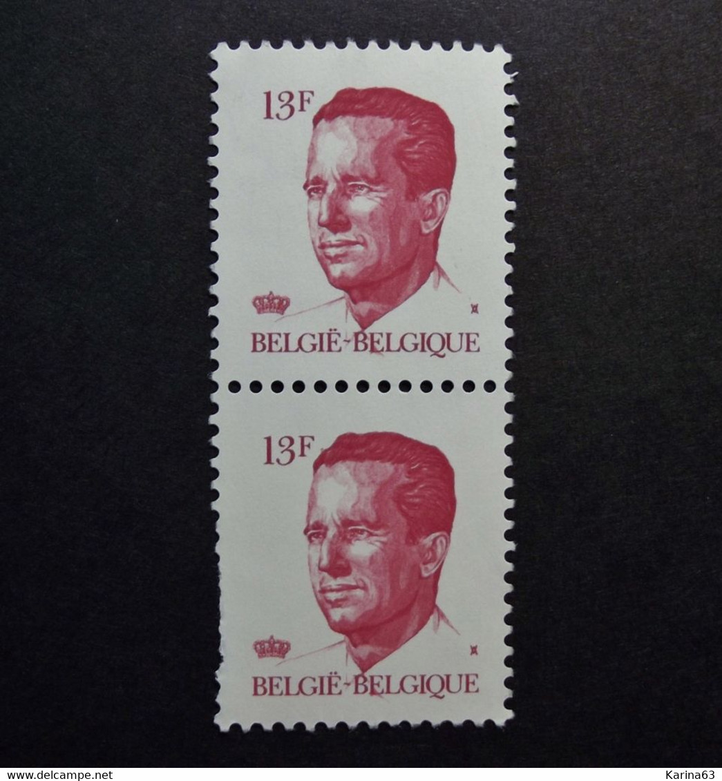 Belgie Belgique - 1986 - OPB/COB N° 2203 ( 2 Value )  Koning Boudewijn  Type Velghe  13 F - Postfris - 1981-1990 Velghe