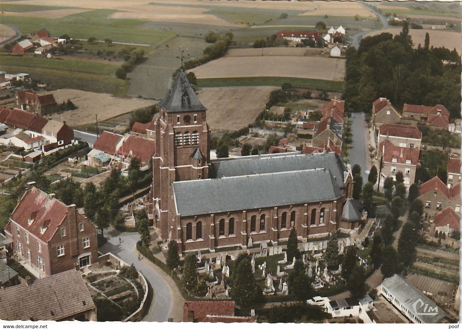 Kemmel : Luchtopname ( Kerk ) - Heuvelland