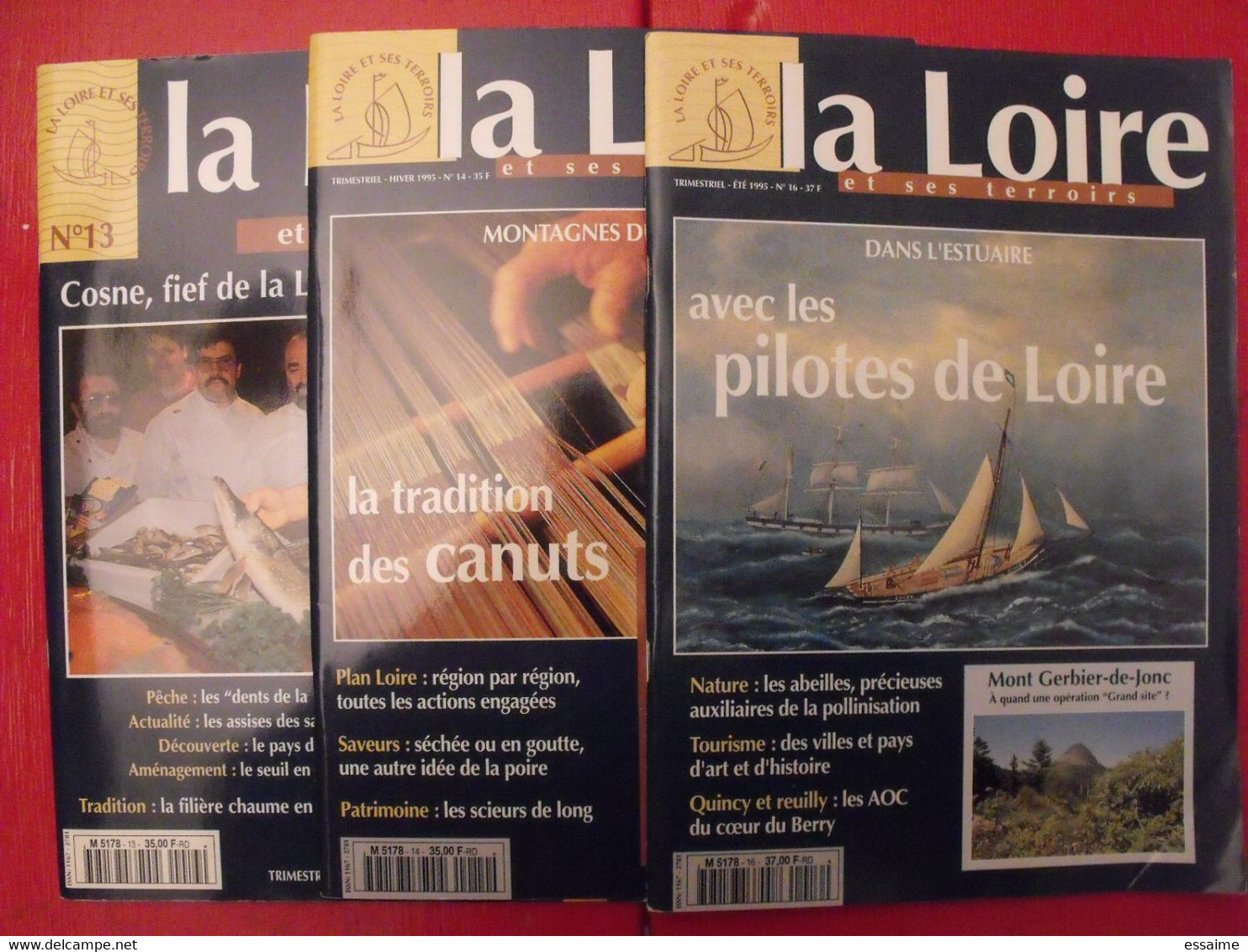 3 Revues La Loire Et Ses Terroirs. 1994-1995. N° 13,14,16. Pilote De Loire Canuts Cosne Abeilles Retz Civelles - Toerisme En Regio's