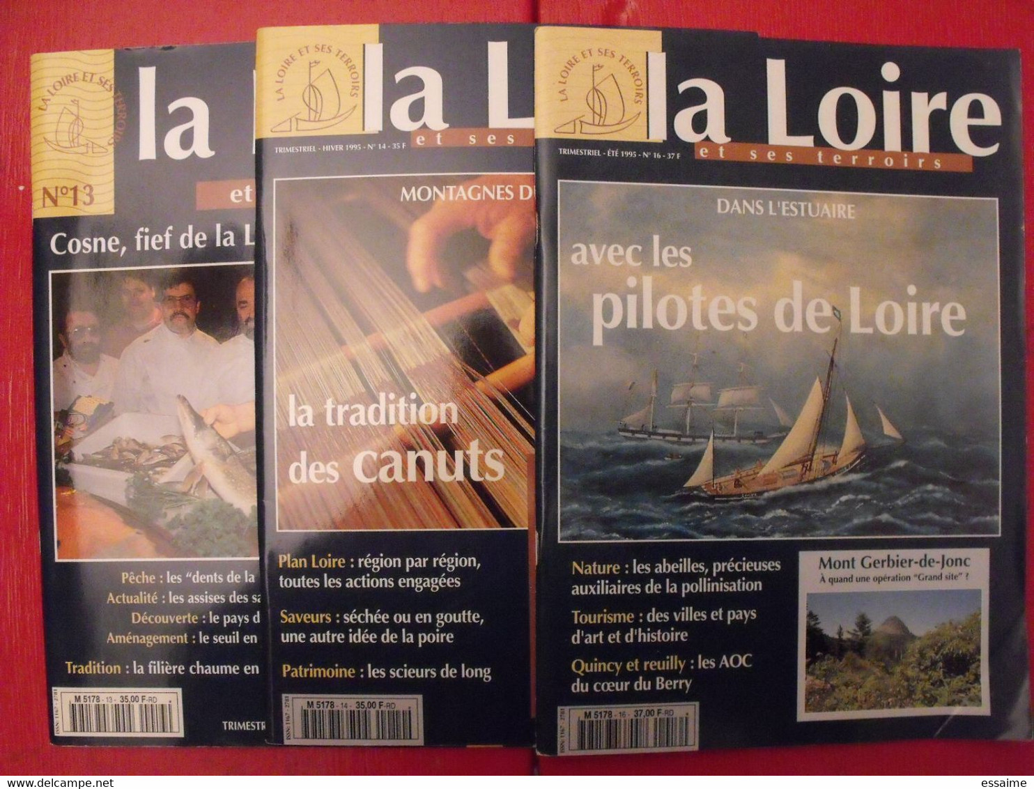 3 Revues La Loire Et Ses Terroirs. 1994-1995. N° 13,14,16. Pilote De Loire Canuts Cosne Abeilles Retz Civelles - Tourismus Und Gegenden