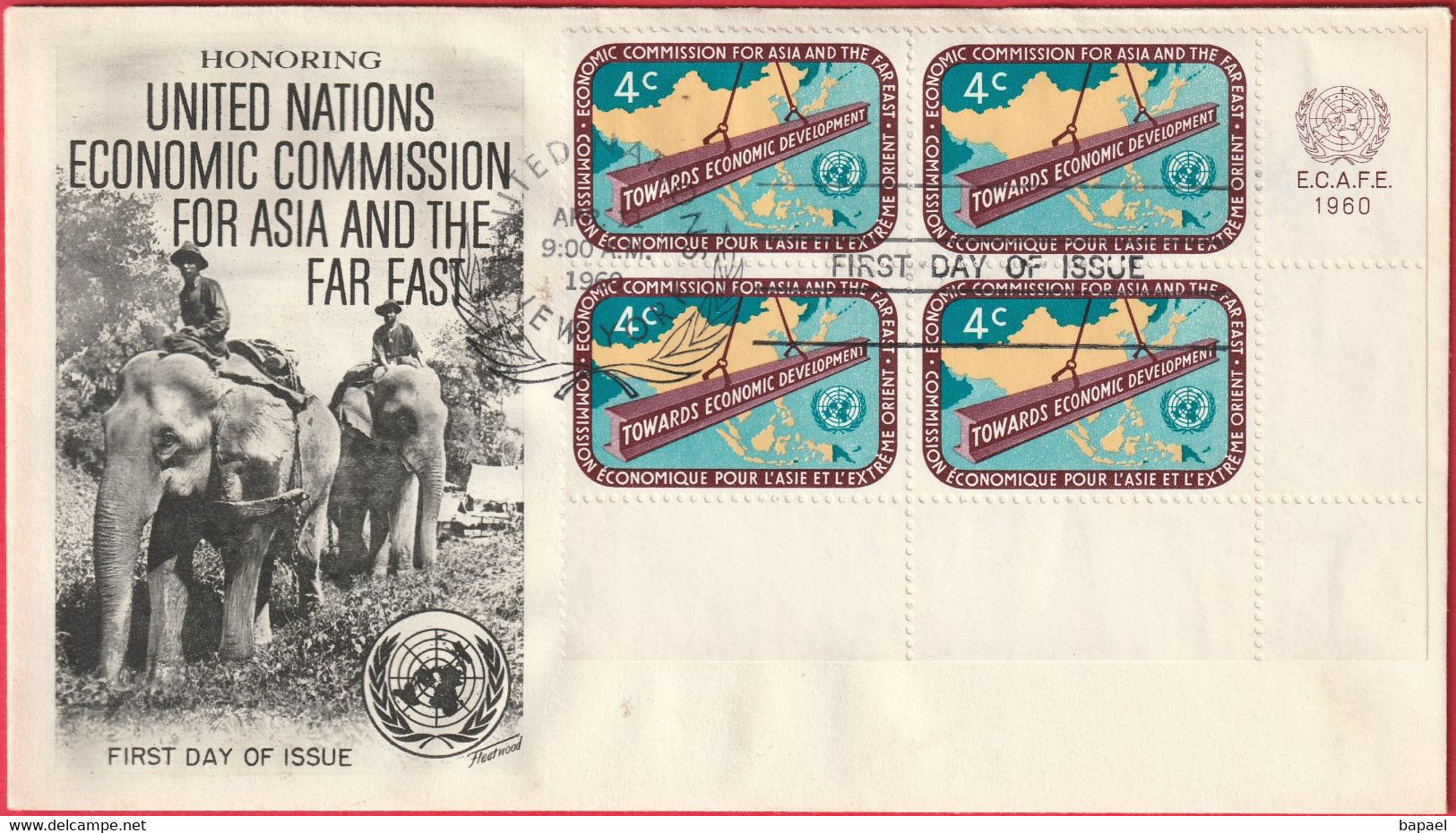 FDC - Enveloppe - Nations Unies - (New-York) (1960) - Economic Commission For Asia - Covers & Documents