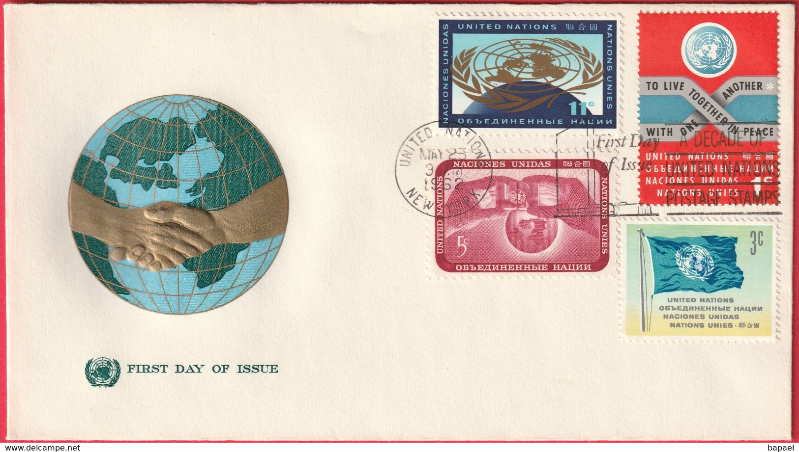 FDC - Enveloppe - Nations Unies - (New-York) (1962) - To Live Together In Peace With One Another - Covers & Documents