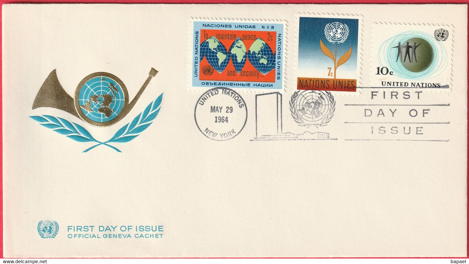 FDC - Enveloppe - Nations Unies - (New-York) (1964) - United Nations (2) - Covers & Documents