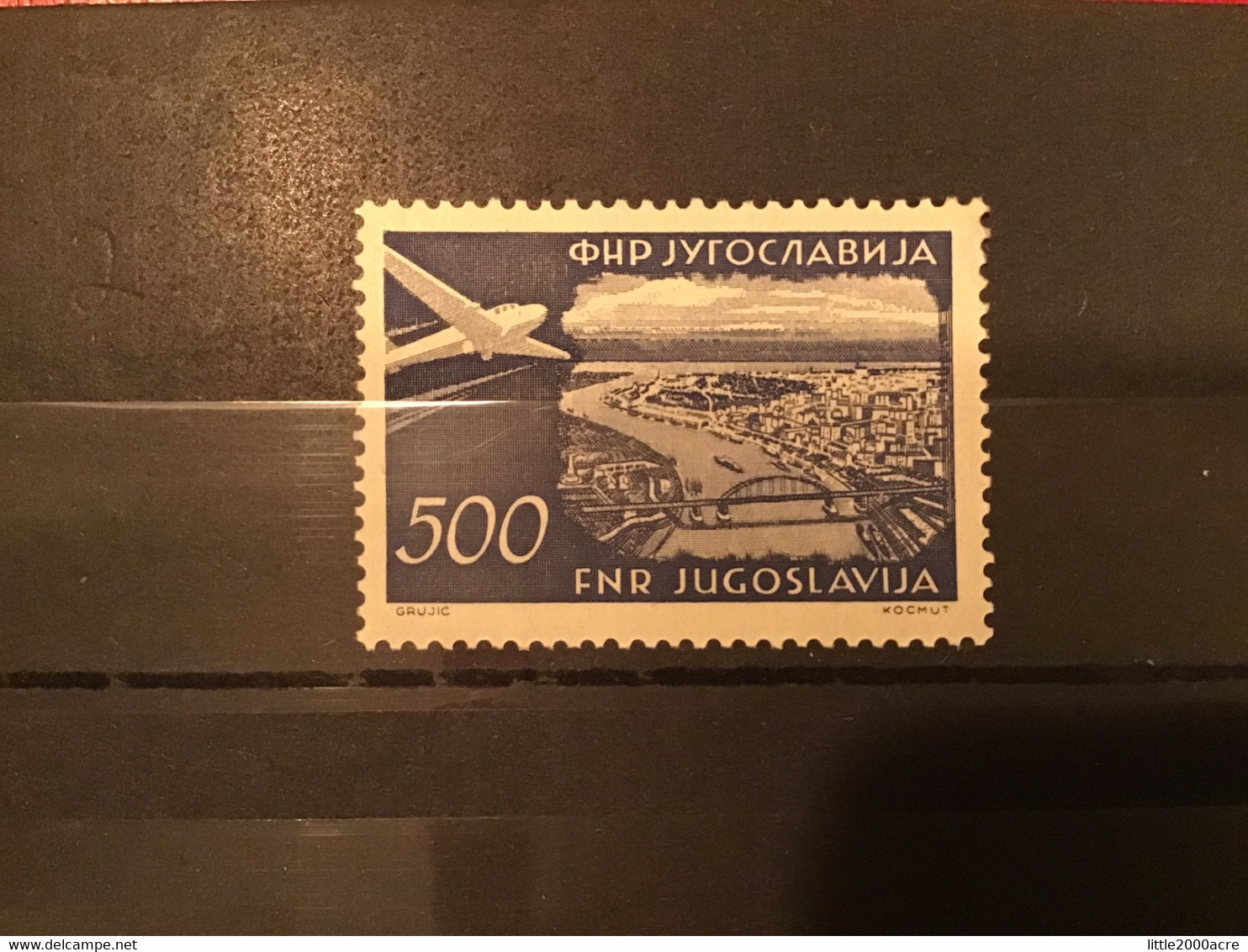 Yugoslavia 1952 Air 500d Blue Mint SG 683c Yv 40 Mi 692 (small Thin) - Airmail