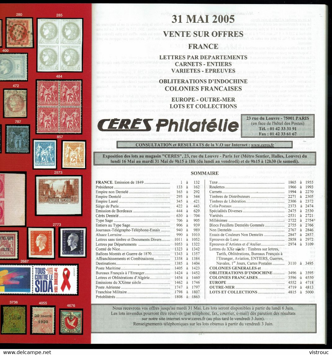 Maison CERES - Juin 2005 - 2 Fascicules. - Catalogues De Maisons De Vente