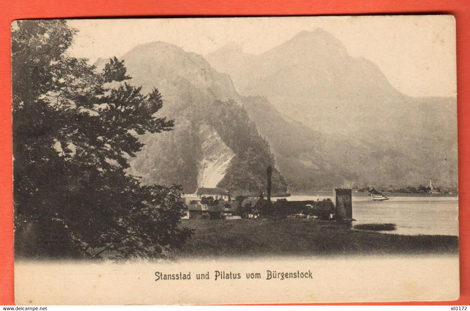 ZUA-16  Stansstad Und Pilatus Vom Bürgenstock. Gelaufen 1905  Verlag Voege 14 - Stans