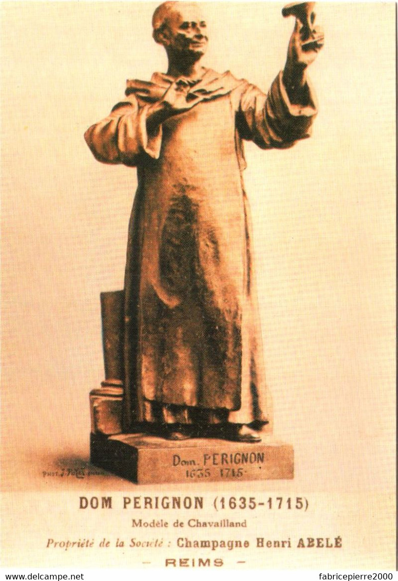 CPM 51 (Marne) Reims - Coll. CHAMPAGNE Henri ABELE 1757, 4e Série. Statue De DOM PERIGNON Par Chavailland TBE Vignes Pub - Vignes