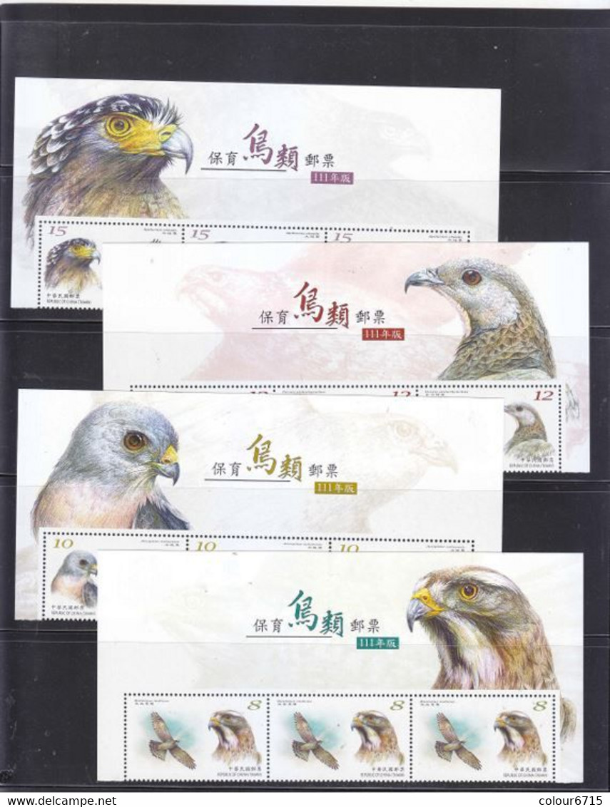 China Taiwan 2020/2022 Conservation Of Birds Postage Stamps 8v/ 3 Sets With Tab MNH - Unused Stamps