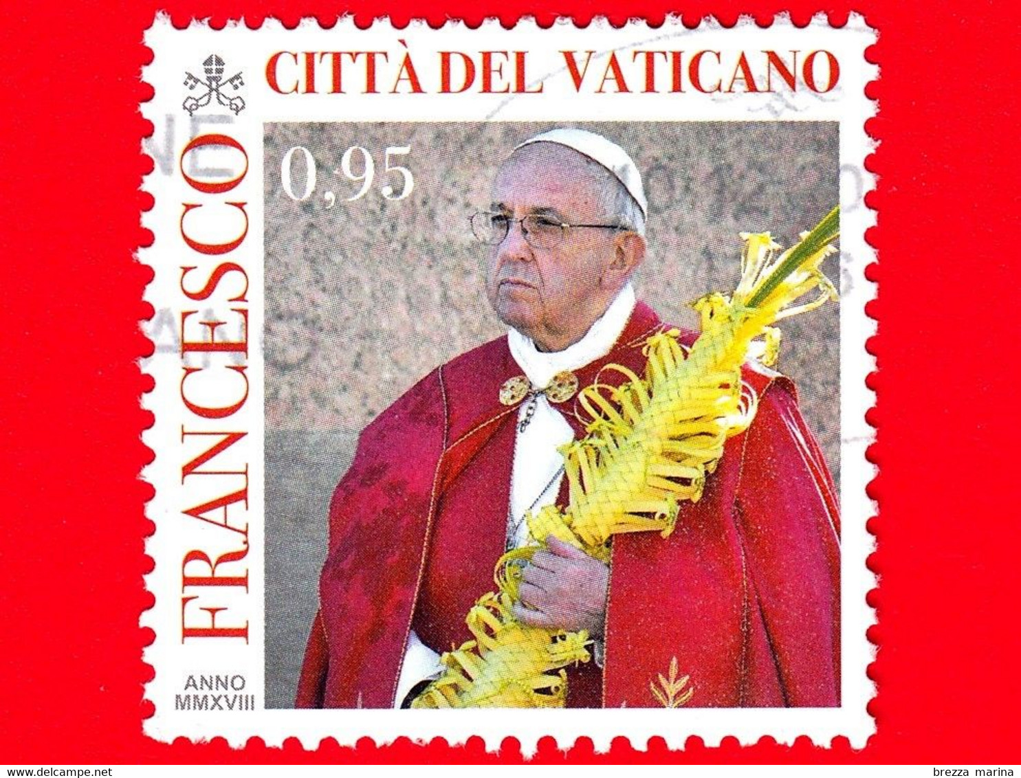 VATICANO - Usato - 2018 - Pontificato Di Papa Francesco MMXVIII - 0.95 - Usados