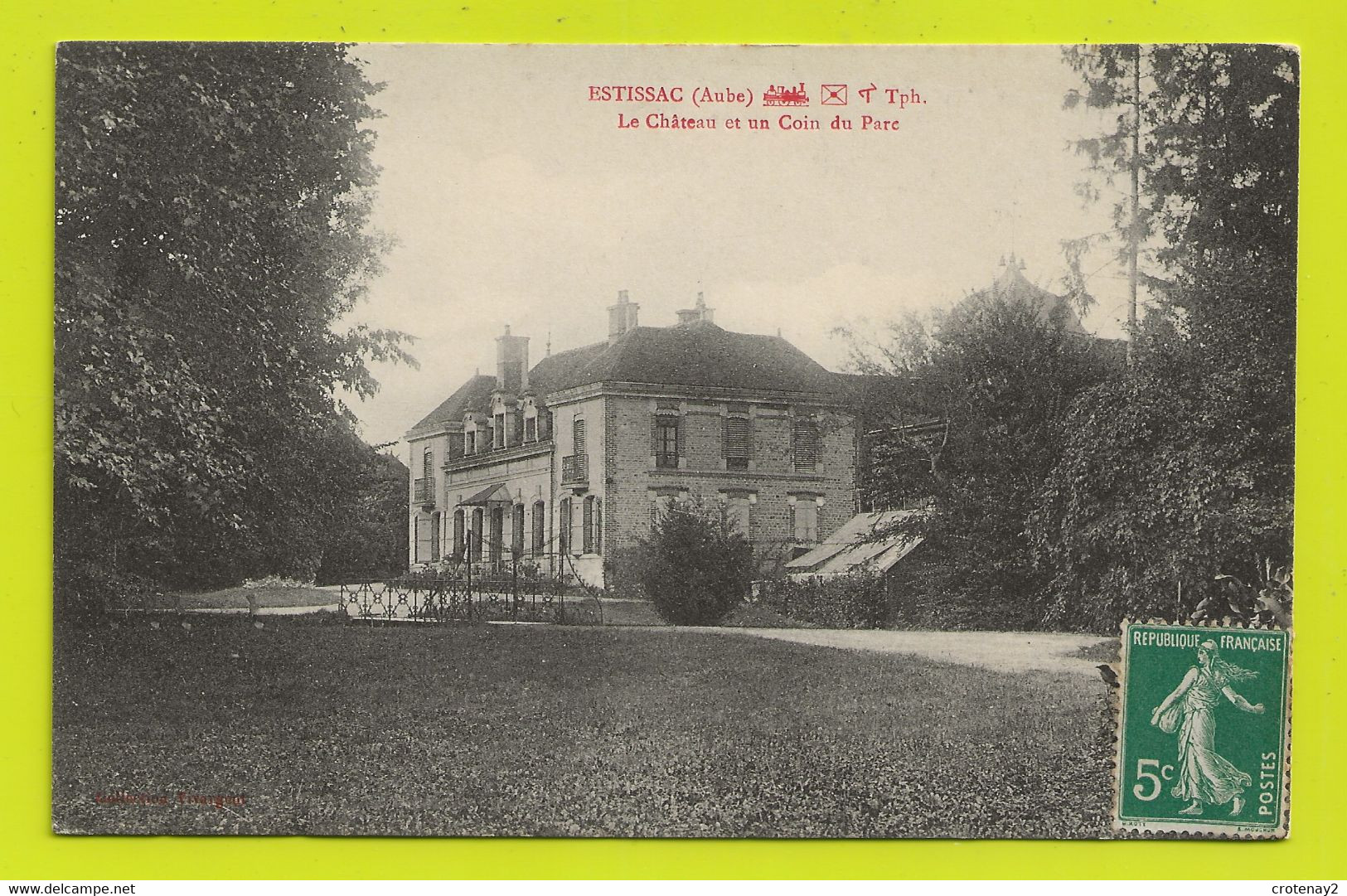 10 ESTISSAC Vers Marcilly Troyes Le Château Et Un Coin Du Parc Collection Vivargent ? - Marcilly