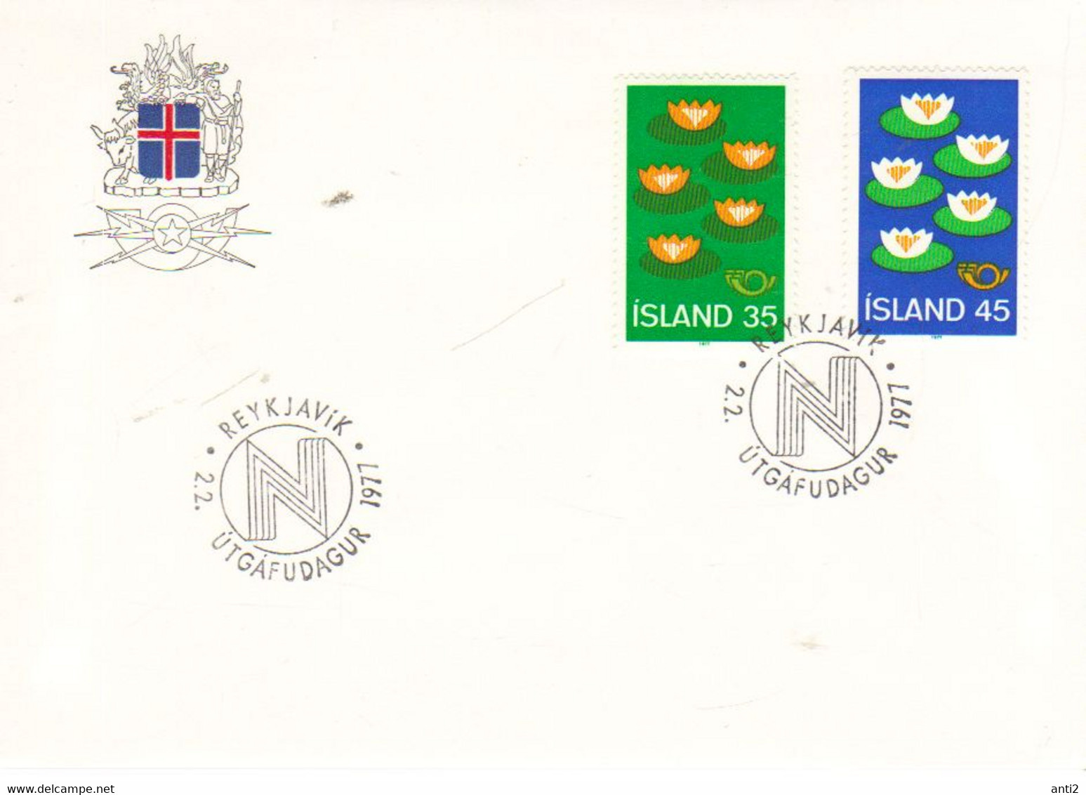 Iceland Island 1977 Norden - Environmental Protection  MI 520-521 FDC - Briefe U. Dokumente