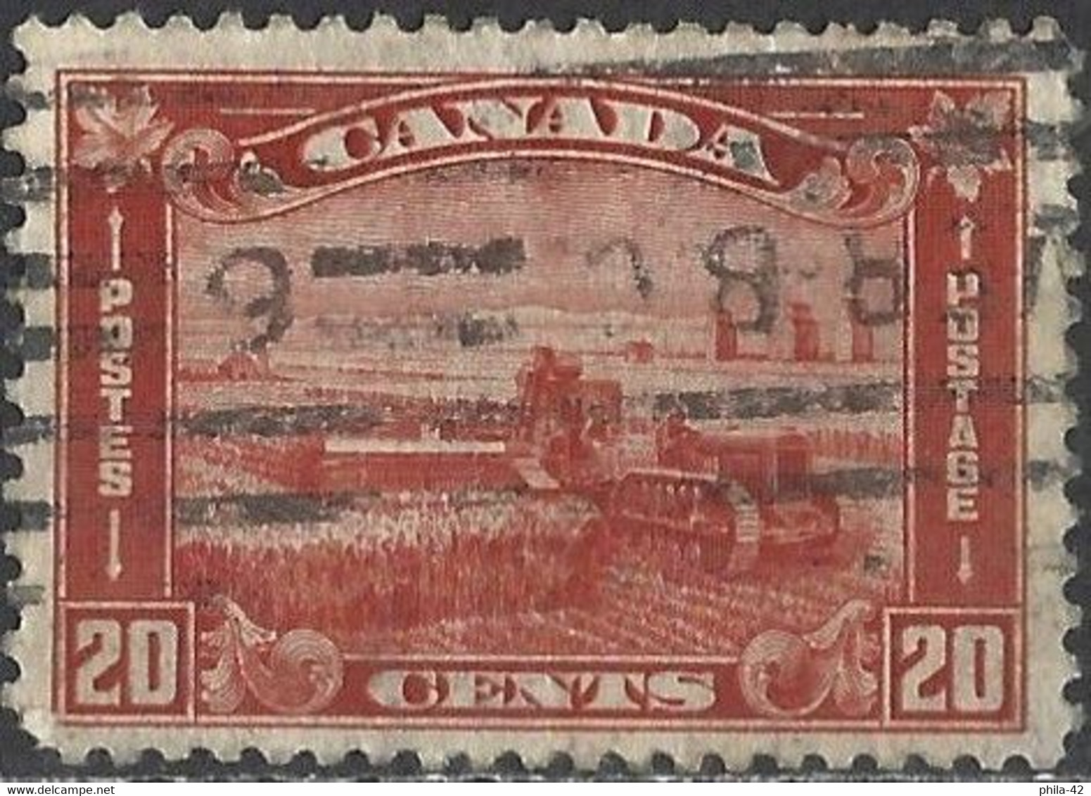 Canada 1930 - Mi 153 - YT 153 ( Harvesting Wheat With Tractor ) - Usados